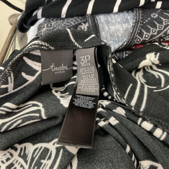 Chicos Travelers Cardigan women's 3P/US XLP petite Open Front Flowy Slinky - Picture 5 of 10